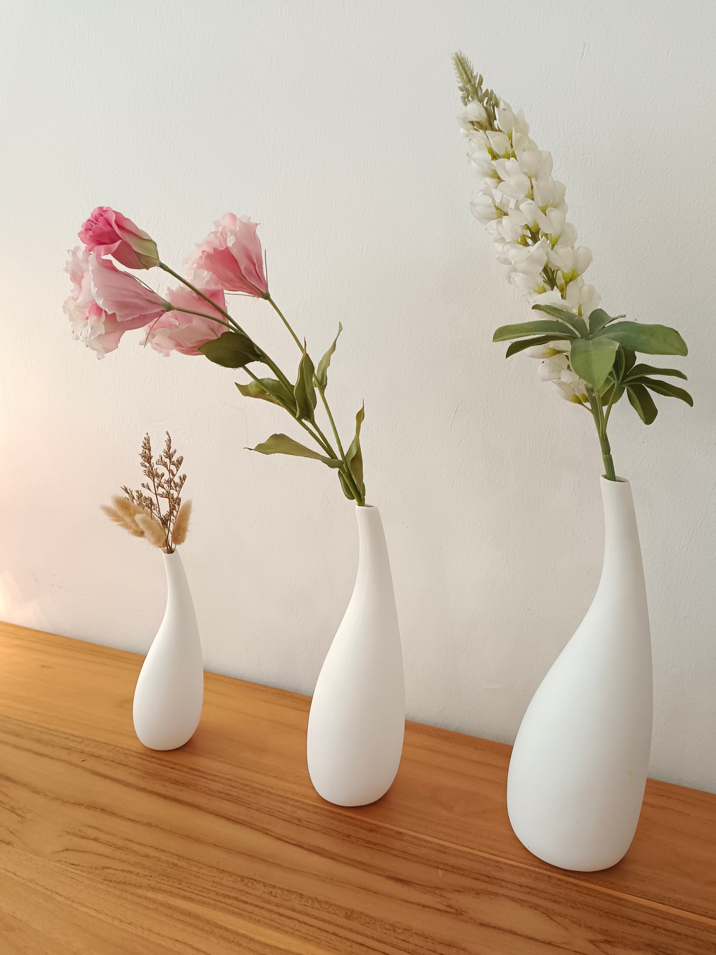 White vases