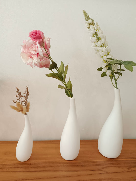 White vases